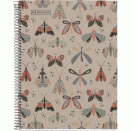 MIQUELRIUS Cahier Ecopapillons A4, 240p./120 feuilles recyclées 80 g/m², reliure intégrale, couverture carton recyclé, quadrillé 5x5 - 8422593061053