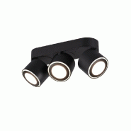 Plafonnier LED 3x5W, 3x450lm 3000K, encastrable ou en saillie, noir mat - Trio - Taurus - noir métal 4017807473698
