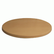 Plateau de table rond - extérieur - Werzalit Ø60cm décor hêtre