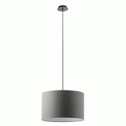 ROSSINI ILLUMINAZIONE Vivien Rossini Group Suspension Avec Abat-Jour Cylindrique Anthracite - Structure En Métal Noir - Douille E27, Puissance 75W, I