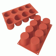 Schneider - Moule en silicone, Cylindre Medium - rouge silicone 115231