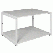 Table de présentation Cage blanc 105x80x60cm noyer clair