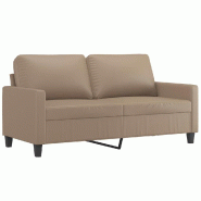 VidaXL Canapé à 2 places Cappuccino 140 cm Similicuir Modèle Nervelionne - Matériau naturel 359141