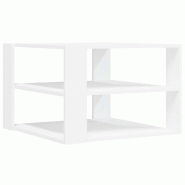 VidaXL Table basse blanc 58x58x40 cm bois d'ingénierie Modèle Atlas Office Pro Vision - 834245
