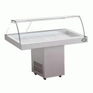 Vitrine Réfrigérée à Poissons Inox Positive Froid statique 940x900mm AFI