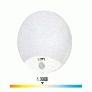 Applique Extérieure Ronde Led 13W 1850Lm 4000K Ip54 Ø25X4,9Cm Avec Détecteur de Mouvement Edm - 8425998325379 Applique Extérieure Ronde Led 13W 1850Lm 4000K Ip54 Ø25X4,9Cm Avec Détecteur de Mouvement Edm - 8425998325379