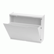 Art Plast ArtPlast - Étagère à chaussures en polypropylène blanc 51 x 17,3 x 40,1 pouces - Collection UNIKA - blanc multi-matériau ZA1481