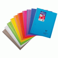 Clairefontaine Lot de 5 Cahier Kover Book A4+, 160p./80 feuilles détachables 4 trous 90 g/m² reliure intégrale, couv. Envel. Transparentes assortie