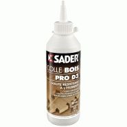 Colle à bois progressive pro d3 SADER, 250g