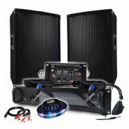 PACK DJ BM SONIC Ampli 1000W, Enceintes 8" 2x300W, Mixage, Bluetooth, Animation LED, Petite Sono, Anniversaire, Bar,Soirée, Fête - 3666638039293