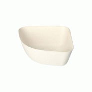 Papstar 40 bols, canne à sucre "pure" 5,5 cm x 12,8 cm x 12,8 cm blanc "Belle Vie, Ligne Carrée" - blanc Matériau naturel 89835