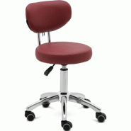 Physa - physa ASCONA BURGUNDY Tabouret à roulettes 150 kg 46 - 60 cm Bordeaux Tabouret à roulettes avec dossier Tabouret à roulettes - rouge 406285