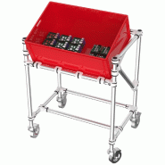 Présentoir à boites et cartons sur roulettes