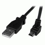 StarTech Cble Mini USB 2 m - A vers Mini B coudé 90° vers