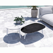 Table basse de jardin effet marbre Eze Outdoor - ceramique-marbre-marquina Table basse de jardin effet marbre Eze Outdoor - ceramique-marbre-marquina