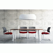 Table de réunion rectangulaire Ogi - MDD. - 240, Anthracite, Bouleau clair_0