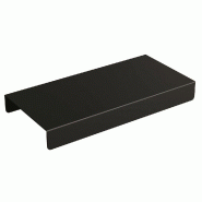 Tablette 25x12cm pour barre de charge rectangulaire - noire