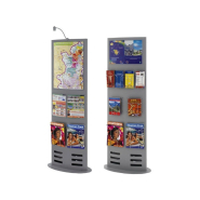 Totem d'exposition porte revues grand modèle - Hauteur 167 cm x largeur 50 cm - 216549GE