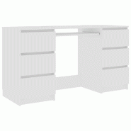 VidaXL Bureau Blanc 140x50x77 cm Bois d'ingénierie Modèle Sirius Évasion - blanc 800810