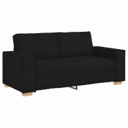 VidaXL Canapé 2 places Noir 180x78x84 cm Tissu Modèle AbriModulable 34 - 8721158688910