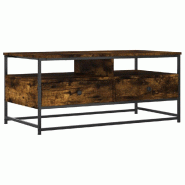 VidaXL Table basse chêne fumé 100x51x45 cm bois d'ingénierie Modèle Atlas Office Pro Modern - 835286