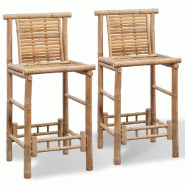 VidaXL Tabourets De Bar Lot De 2 Bambou - 242494