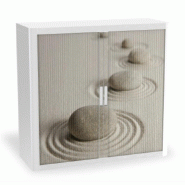 Armoire à rideaux avec décor Zen - EasyOffice. - Jardin Japonnais, Basse