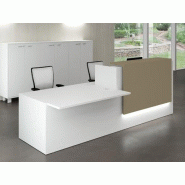 Banque d'accueil Z2 blanche avec accès handicapés - Officity - 206, Beige, Gauche, Blanc_1