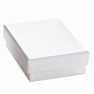 Boîte cadeau blanche L9.2xP6.9xH4cm - par 12 - carton épais, polyvalente