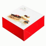 Boîte patissière décor Pause Gourmande 250x250x80mm x 150 JORIDEAL - blanc en carton 3519400592581 Boîte patissière décor Pause Gourmande 250x250x80mm x 150 JORIDEAL - blanc en carton 3519400592581