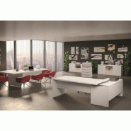 Bureau de Direction avec meuble de service - 190-cm,avec-positionnee-a-gauche