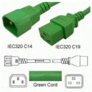 Câble d'alimentation C14/C19 15A VERT