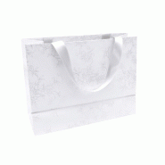 Clairefontaine Lot de 5 Sac cadeau White, grand format (32x13x24,5 cm), papier 170 g/m², ruban satin assorti - 3329682237601