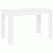 Décoshop26 - Table de salle à manger design simple 120 x 60 x 76 cm bois d'ingénierie blanc DEC036636 - blanc Bois massif 3000261321453