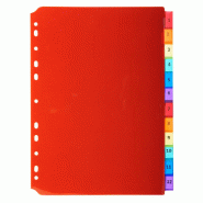 Exacompta Lot de 10 Intercalaires 12 positions, format A4, polypro translucide, coloris assortis - matière synthétique 3912E