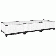 Helloshop26 - Jardinière bac lit surélevé plantes fleurs terrasse jardin 120 x 40 x 23 cm polypropylène blanc 02_0039196 - 3000218439071 Helloshop26 - Jardinière bac lit surélevé plantes fleurs terrasse jardin 120 x 40 x 23 cm polypropylène blanc 02_0039196 - 3000218439071