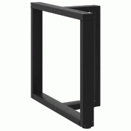 Helloshop26 - Lot de 2 pieds de table à manger en T ajustables 70 x 35 x 73 cm en acier noir 02_0057324 - noir acier 3000239984444