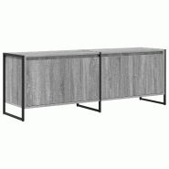 Helloshop26 - Meuble TV design industriel rectangulaire 140 x 36 x 49 cm espace de rangement moderne en bois d'ingénierie gris 02_0054544 - gris Bois