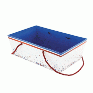 Panier rectangle carton France 30x20 - BLANC Panier rectangle carton France 30x20 - BLANC
