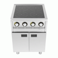 Plaque induction 4 zones sur meuble support 2 portes battantes SÉRIE 600, 6000 W, 220V - MONO