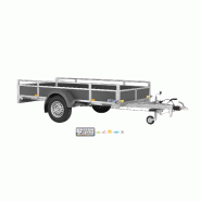 Remorque polyvalente en bois - WOODY FW150 - 1 essieu freiné - PTAC 1500 Kg - 306 x 154 cm - Saris - Reference 41470