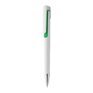 Stylo à bille en plastique - clip coloré en métal - encre bleue - couleur vert - poids 8g Stylo à bille en plastique - clip coloré en métal - encre bleue - couleur vert - poids 8g