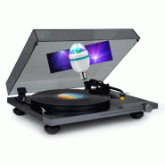 Tourne Disque Platine vinyle Thomson TT700 Sortie RCA - (33/45 Tours) - Finition Alu , Ampoule DIAMS couleurs LED inclus - 3666638040589