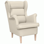 VidaXL Fauteuil blanc 74x84x100 cm lin Modèle Corlonara - 4016907
