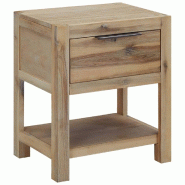 VidaXL Table de chevet avec tiroir 40x30x48 cm Bois d'acacia solide - Bois massif 245683