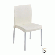 Chaise empilable LARAH - Blanc