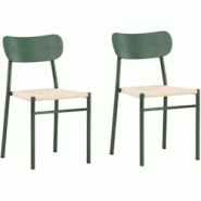 Chaise en métal et corde synthétique Polly (Lot de 2) Venture Home - vert 3700866383473