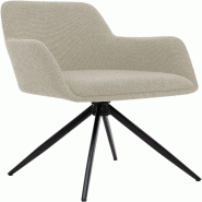 CLP Chaise de salle à manger Olema en tissu bouclette Tissu HBT: 82x56x58 cm Taupe - gris textile 327674