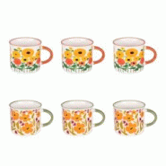 Coffret de 6 tasses Bloom Héritage 14 cl - Décoré Rond Porcelaine Table Passion 10x7 cm - multicolore porcelaine 3106232390258 Coffret de 6 tasses Bloom Héritage 14 cl - Décoré Rond Porcelaine Table Passion 10x7 cm - multicolore porcelaine 3106232390258