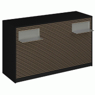 Comptoir Vertigo H T01 dble nat. L170cm - 3 tab.Coulis. 6tab.Amovib - noir